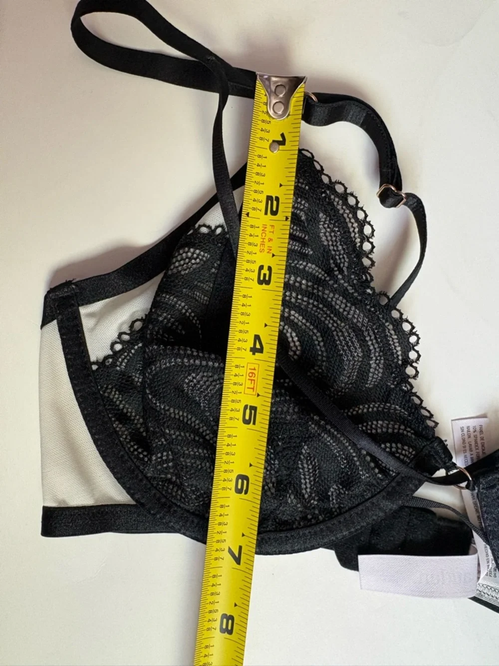 Auden Black Lace Underwire Bra with Strappy Detail - Picture 9 of 12